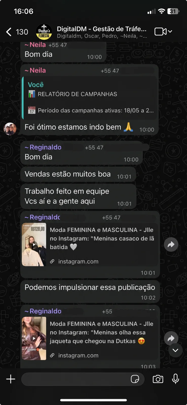 Cliente relata vendas fortes e trabalho em equipe com a DigitalDM