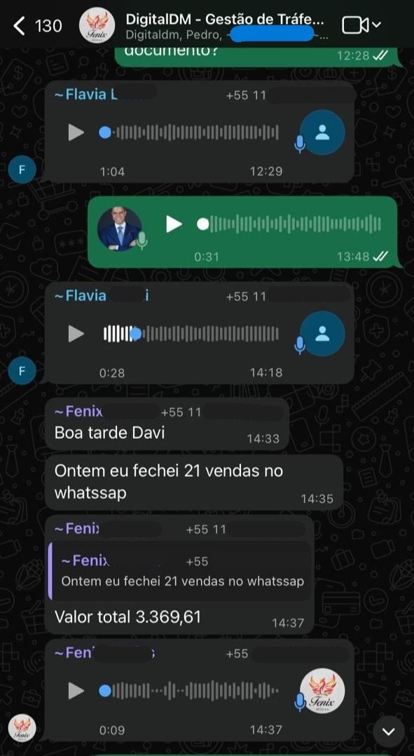 Cliente relata 21 vendas fechadas pelo WhatsApp